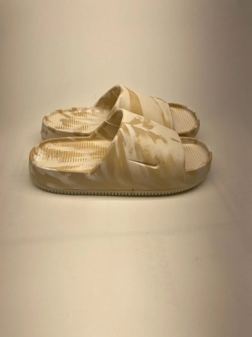 Nike Womens Calm Slide Se Sandals Ivory Cream Phantom Marble Sz 10
